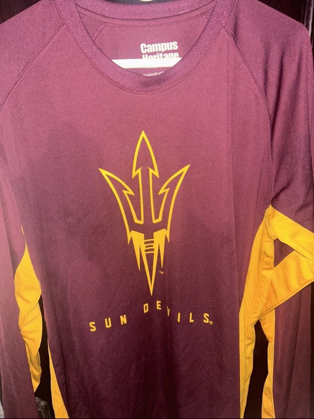 Arizona State 2XXL Campus Heritages Red Long Sleeve Shirt